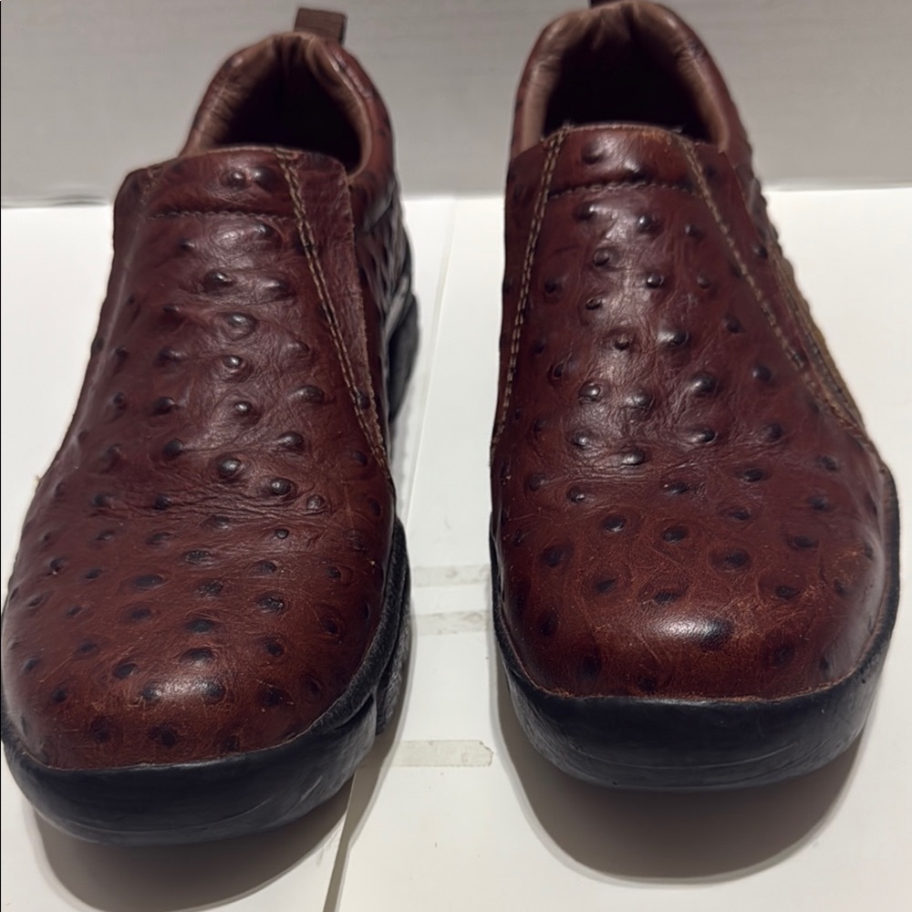 Men's Brown Leather Slip-On Shoes